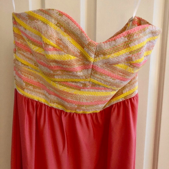 Anthropologie Shop Bop Hutch Pink and Yellow Maxi - Picture 3 of 8
